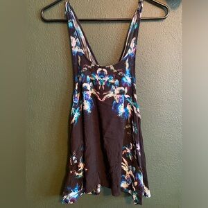 Free People Floral Wrap Tank Top